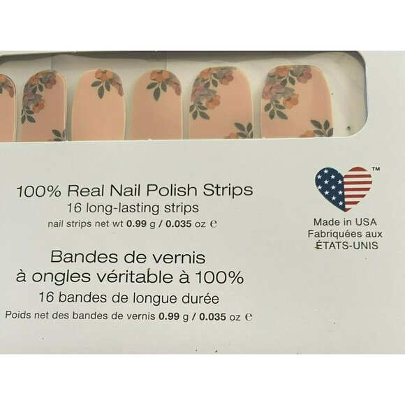 Color Street Retired "Floral Obligation" Nail Strips Pink, Peach, Green - Picture 2 of 4